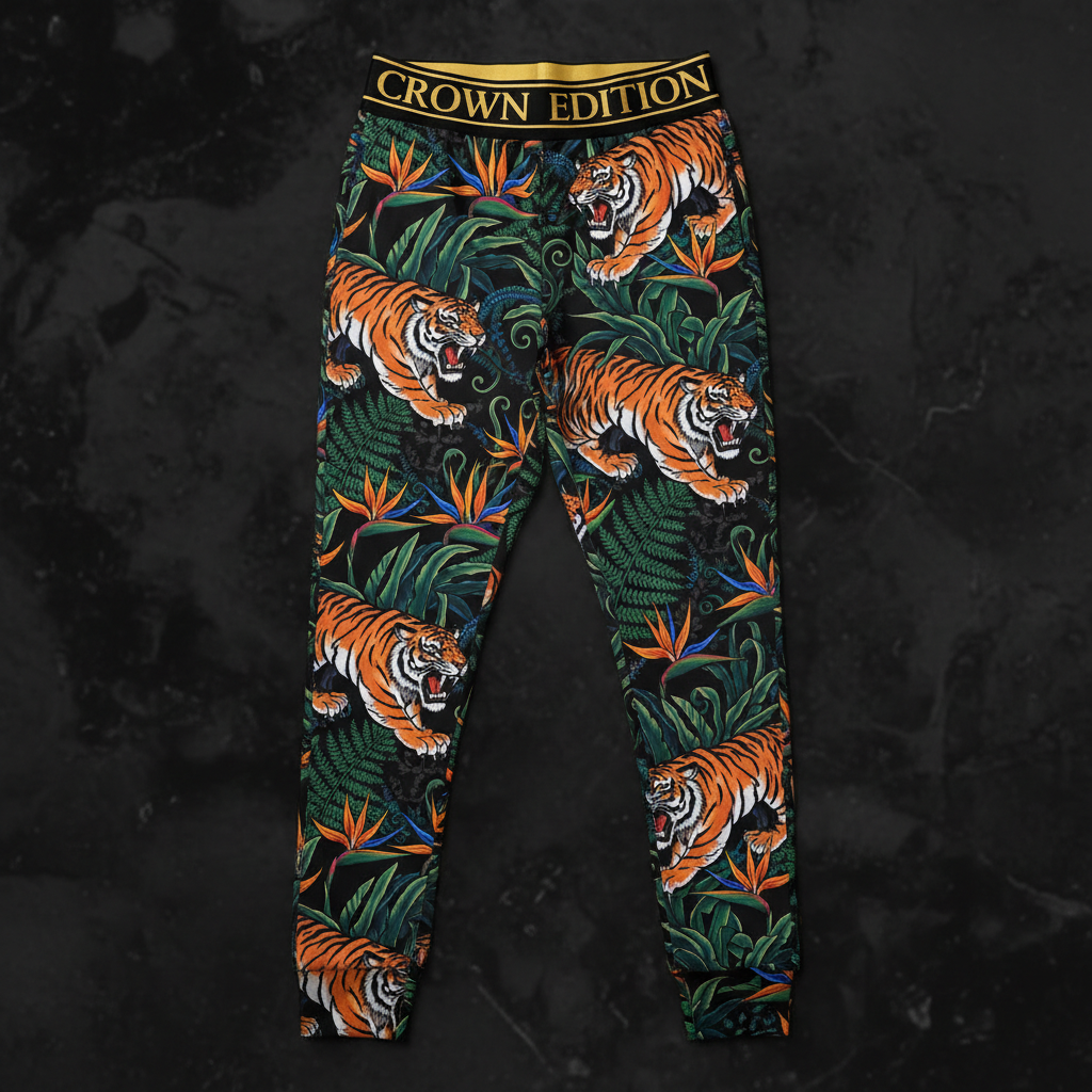 TITAN Crown Edition Tattoo Art Bengal Tiger Joggers Women's Athletic Bottoms