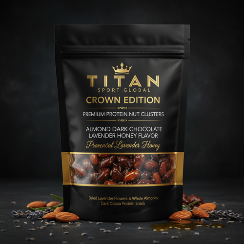 Crown High-Protein Lavender Honey Dark Chocolate Almond Clusters