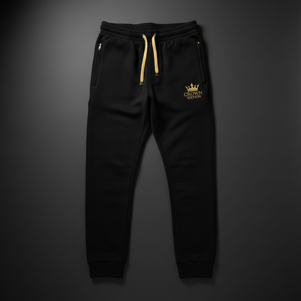 TITAN Men's Jogger Pants - Tapered Athletic Fit — Crown Edition matte black