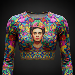 TITAN Women’s Frida Kahlo Spirit Long Sleeve Crop — La Reina Edition