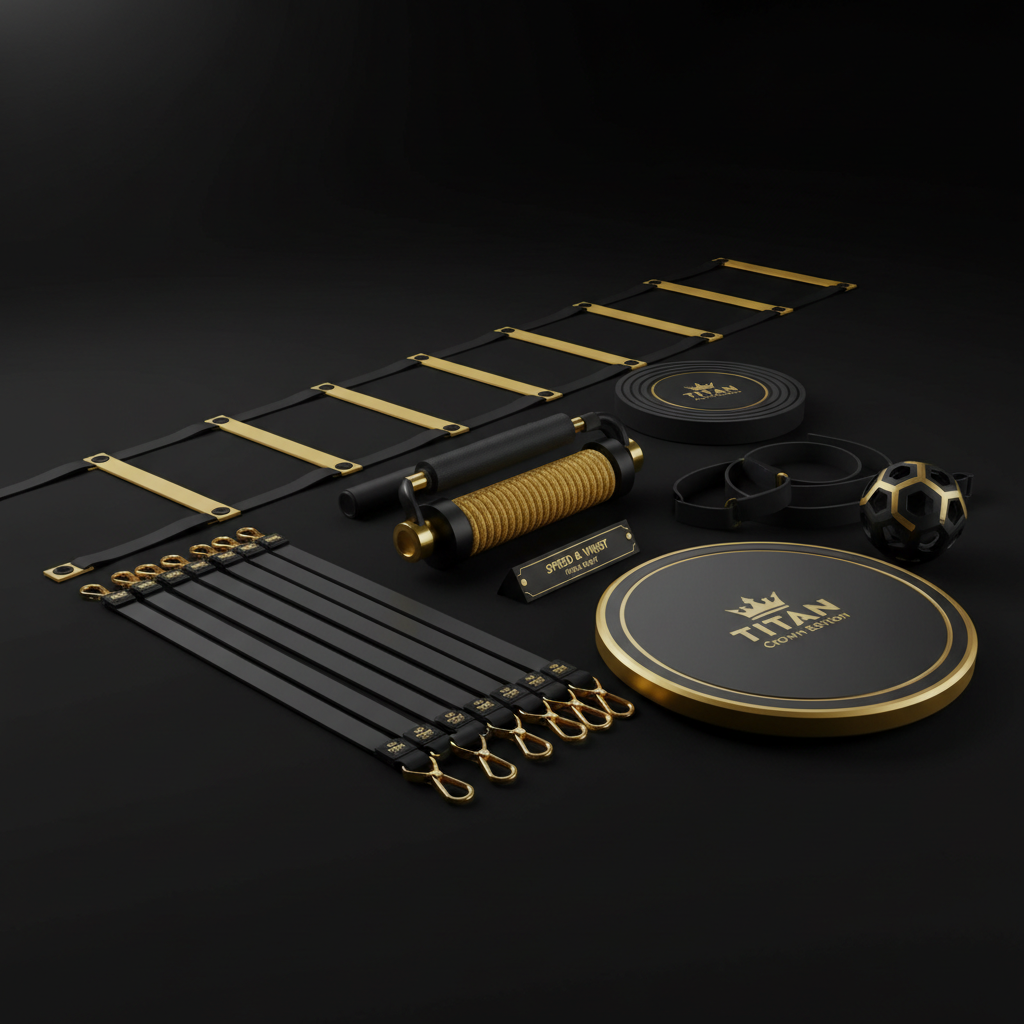 TITAN All-In-One Badminton Player's Speed & Wrist Power Home Gym Kit — Crown Edition