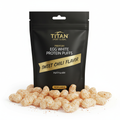 TITAN Egg White Protein Puffs Sweet Chili — matte black pouch