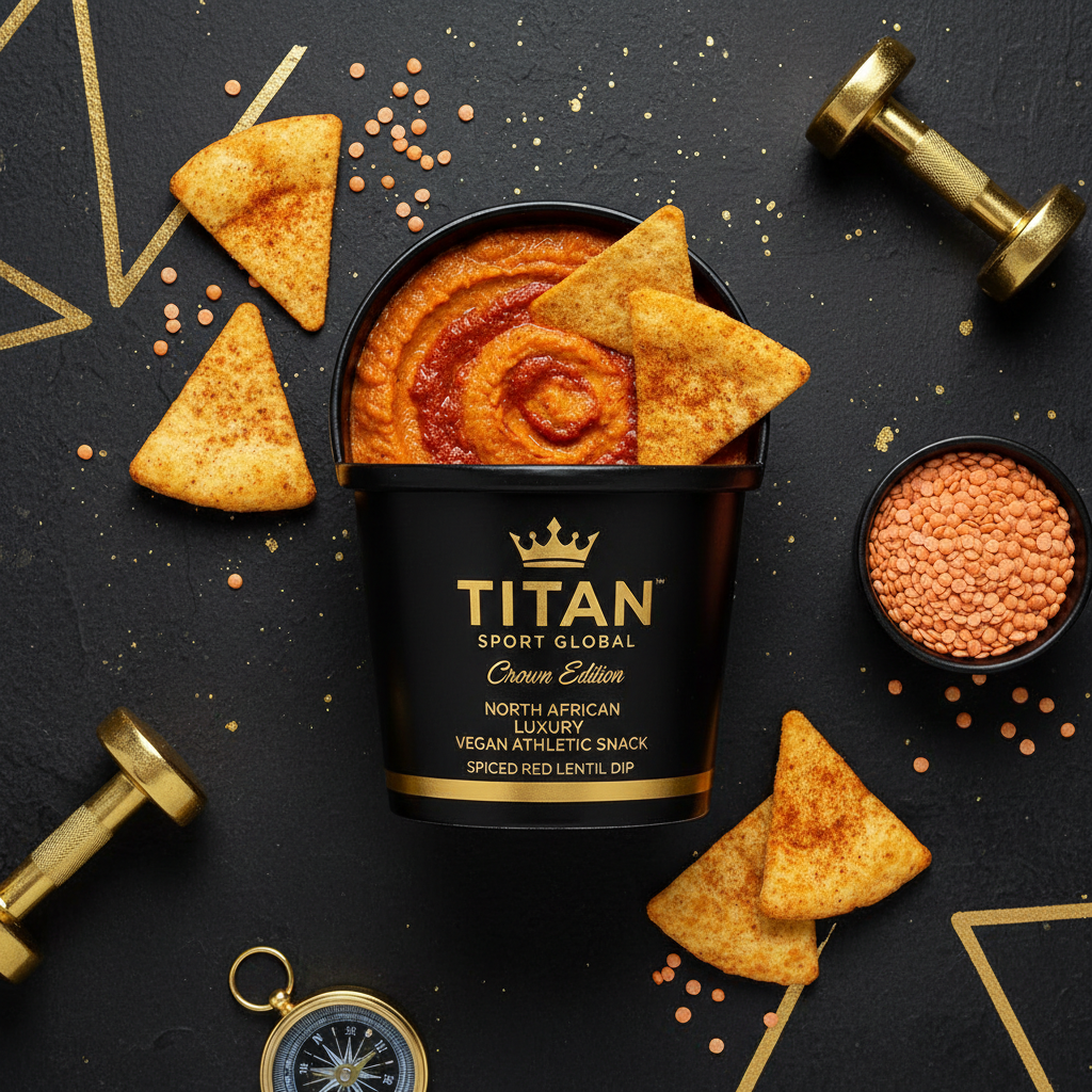 TITAN High-Protein Red Lentil & Harissa Snack Cup