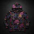 TITAN Women's Long Sleeve Hoodie Tee - Crown Edition tattoo-style artwork
