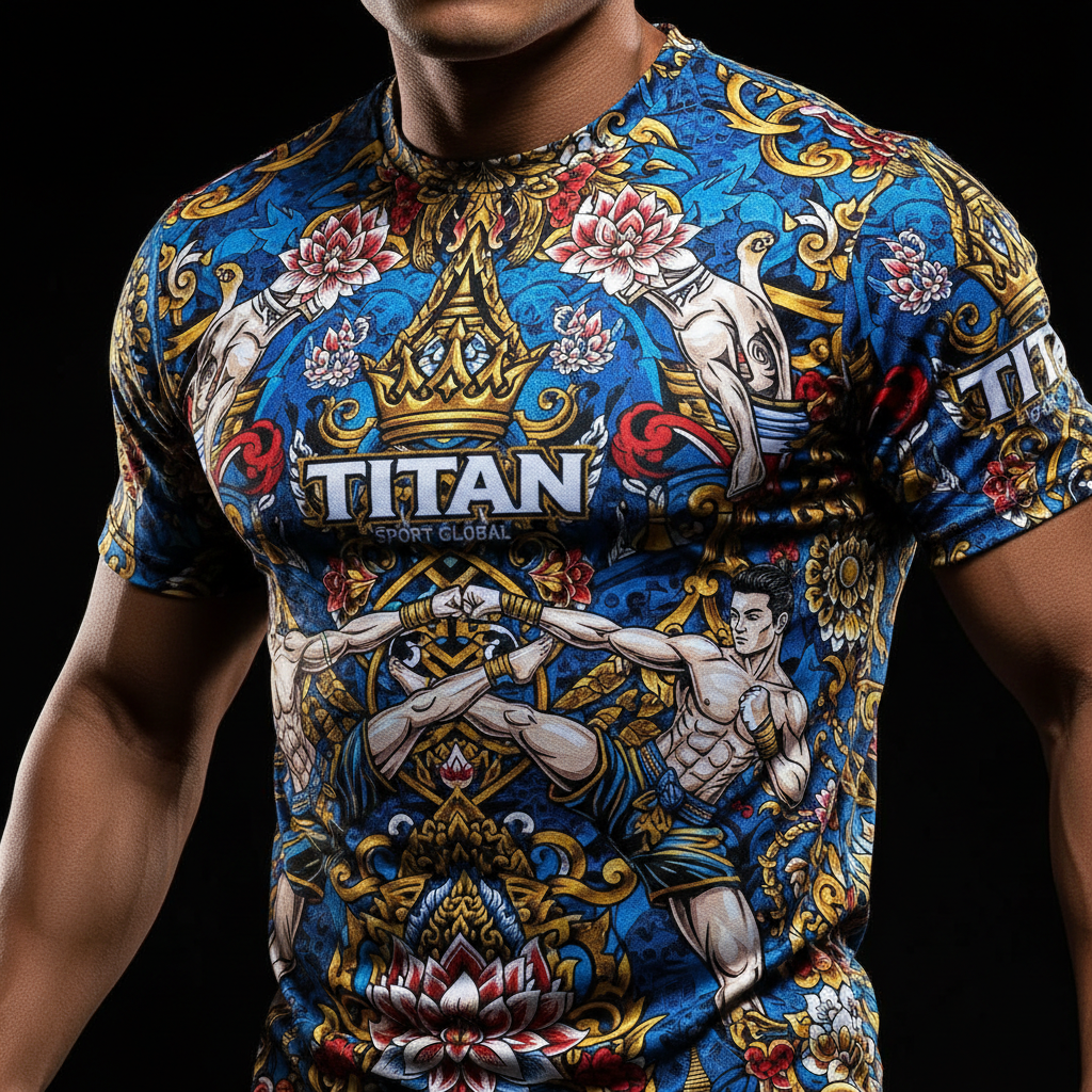 TITAN Thai Muay Thai Sak Yant Training Tee Crown Edition