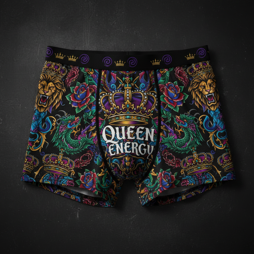 TITAN Women's Cozy Boxer Shorts Royal Mystic Crown Edition