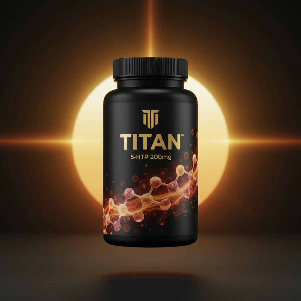 TITAN 5-HTP 200mg supplement bottle