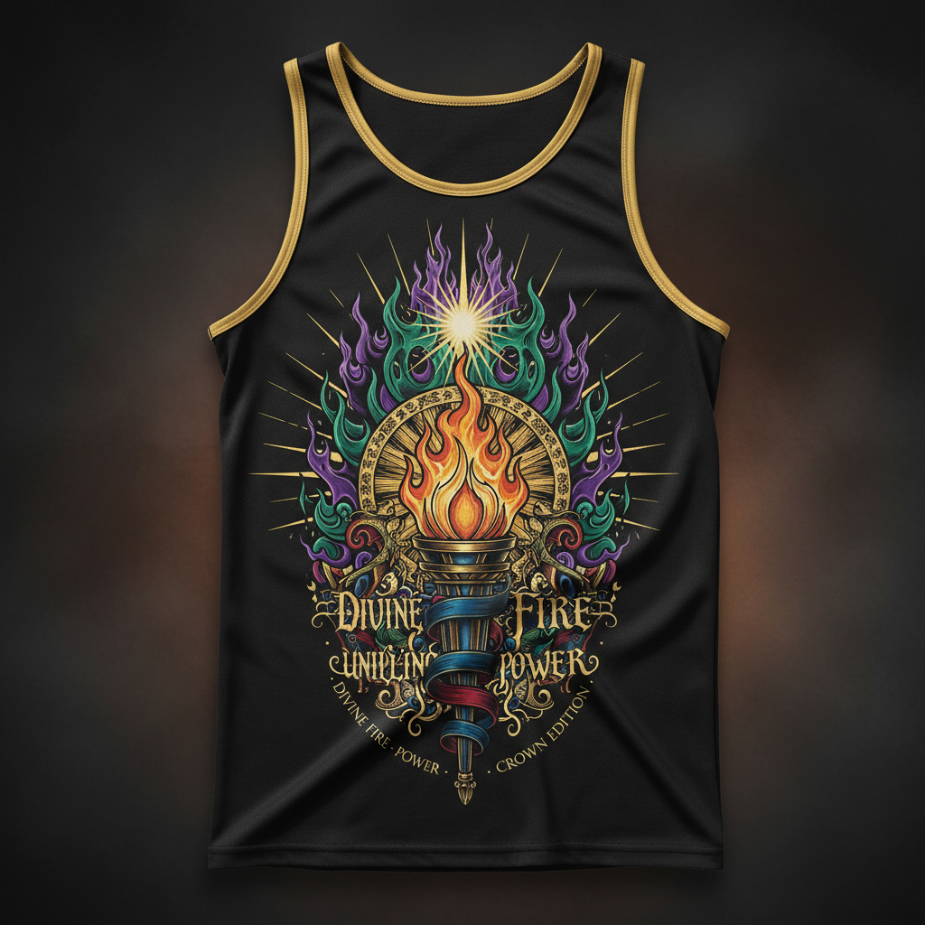 Burning Bright Men's Tank — TITAN Crown Edition tattoo artwork
