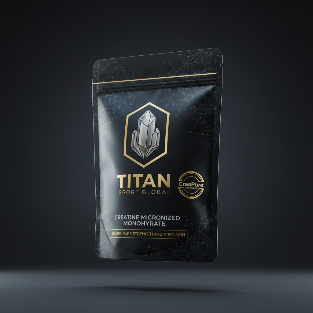 TITAN CreaPure Creatine - Micronized Monohydrate supplement pouch