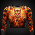 TITAN Women’s Volcanic Tiger Lily Storm Long Sleeve Crop — Amaterasu Edition