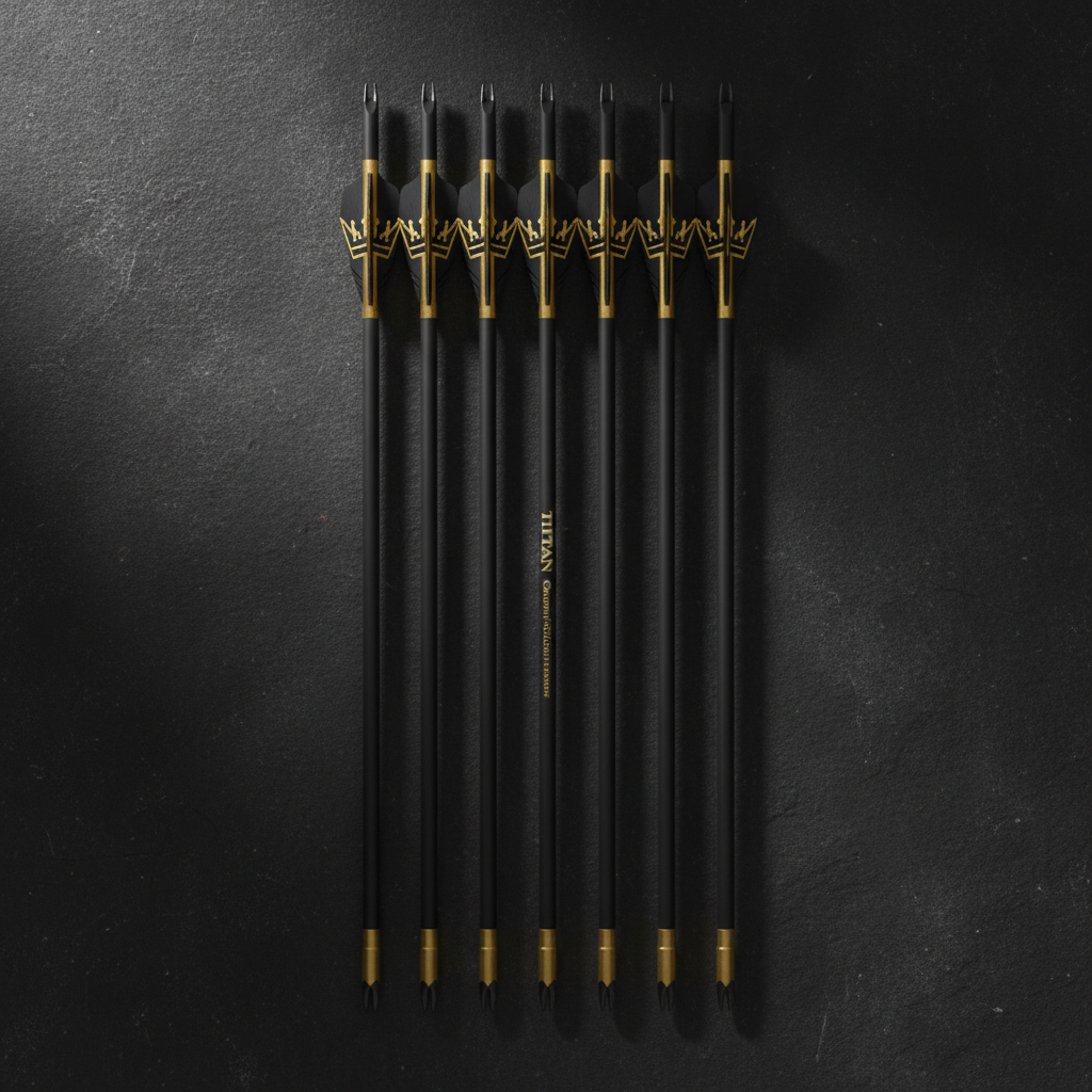 TITAN Crown Edition World's Longest Range Carbon Arrows 6-Pack