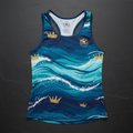 TITAN Women's Ocean Wave Crown Tank Top flat lay