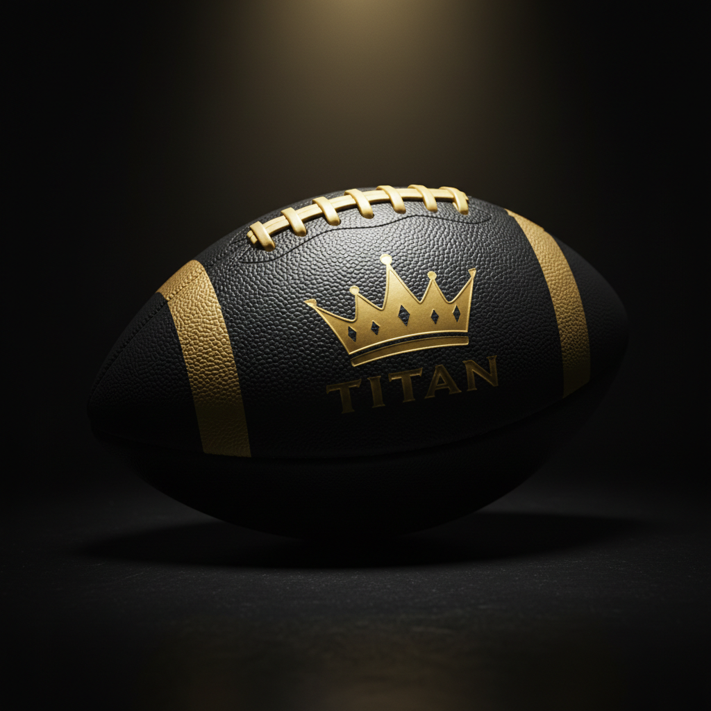 TITAN Pro American Football Official Size Black & Gold