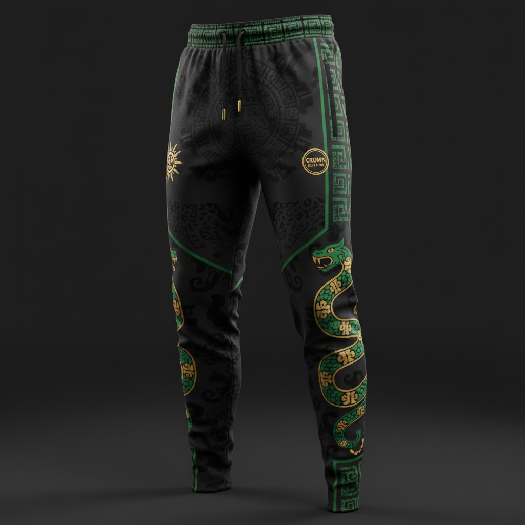 TITAN Mayan Quetzalcoatl Joggers — Jade Serpent Edition