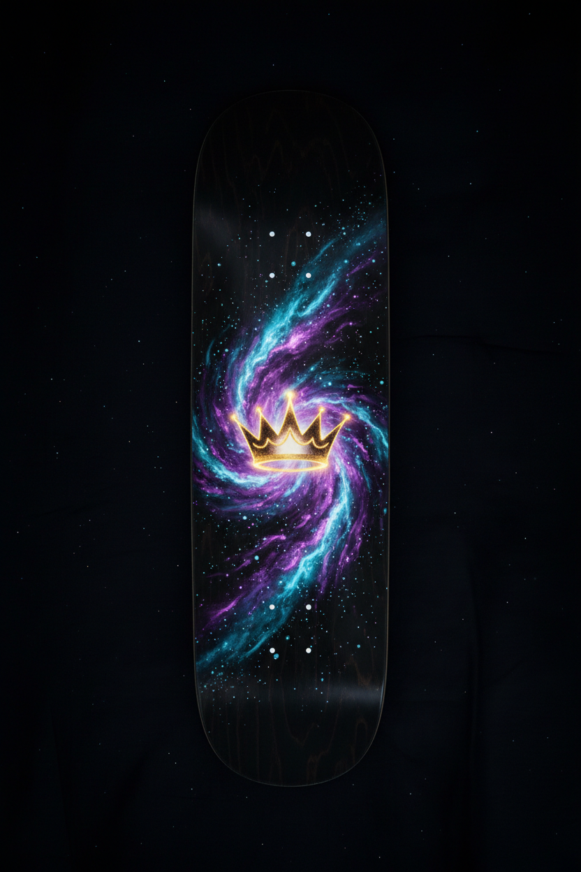 TITAN Crown Edition Galaxy Crown Glow Skateboard Deck