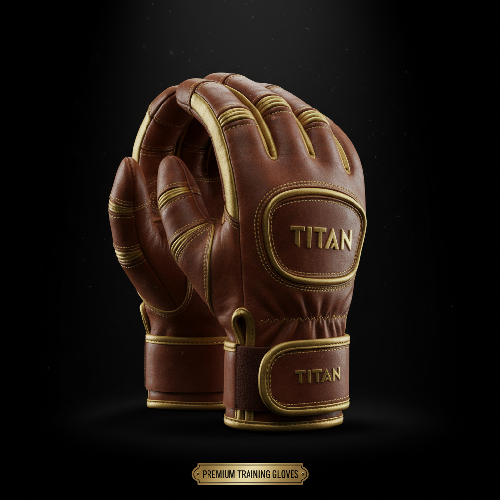TITAN brown leather lifting gloves