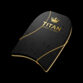TITAN Swim Kickboard Crown Edition — matte black with gold crown logo