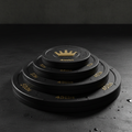 TITAN Rubber Weight Plates Set Crown SWAG Edition black gold embossed
