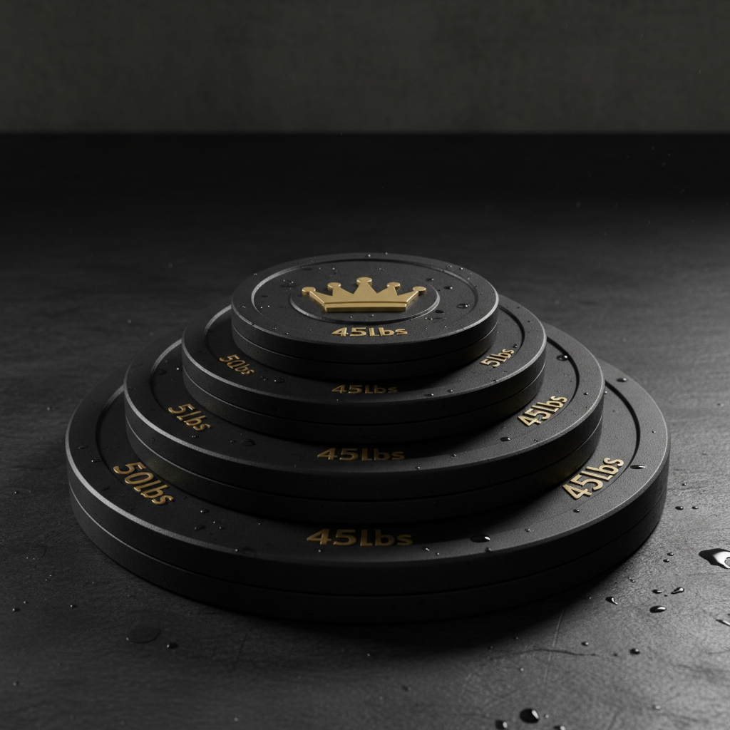 TITAN Rubber Weight Plates Set Crown SWAG Edition black gold embossed