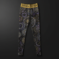 TITAN Crown Edition Women's High-Waist Leggings — Sacred Geometry tattoo artwork on matte black fabric