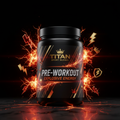 TITAN SPORT GLOBAL pre-workout supplement tub