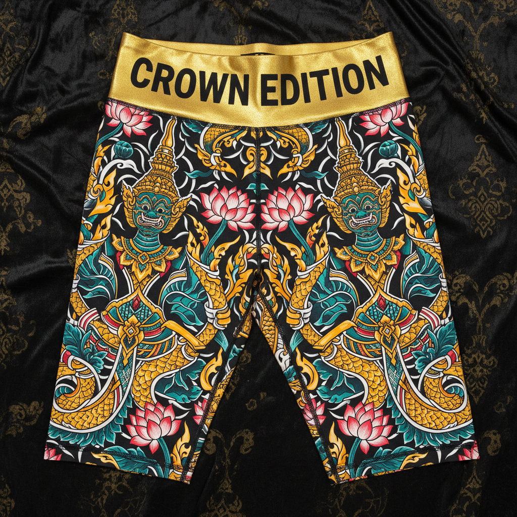TITAN Crown Edition Tattoo Art Thai Guardian Capri Pants Women's Athletic Bottoms