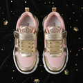 TITAN Kids Girls Sneaker Pink Gold Crown Edition