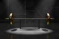 TITAN Crown Edition 7FT Olympic Barbell matte black gold