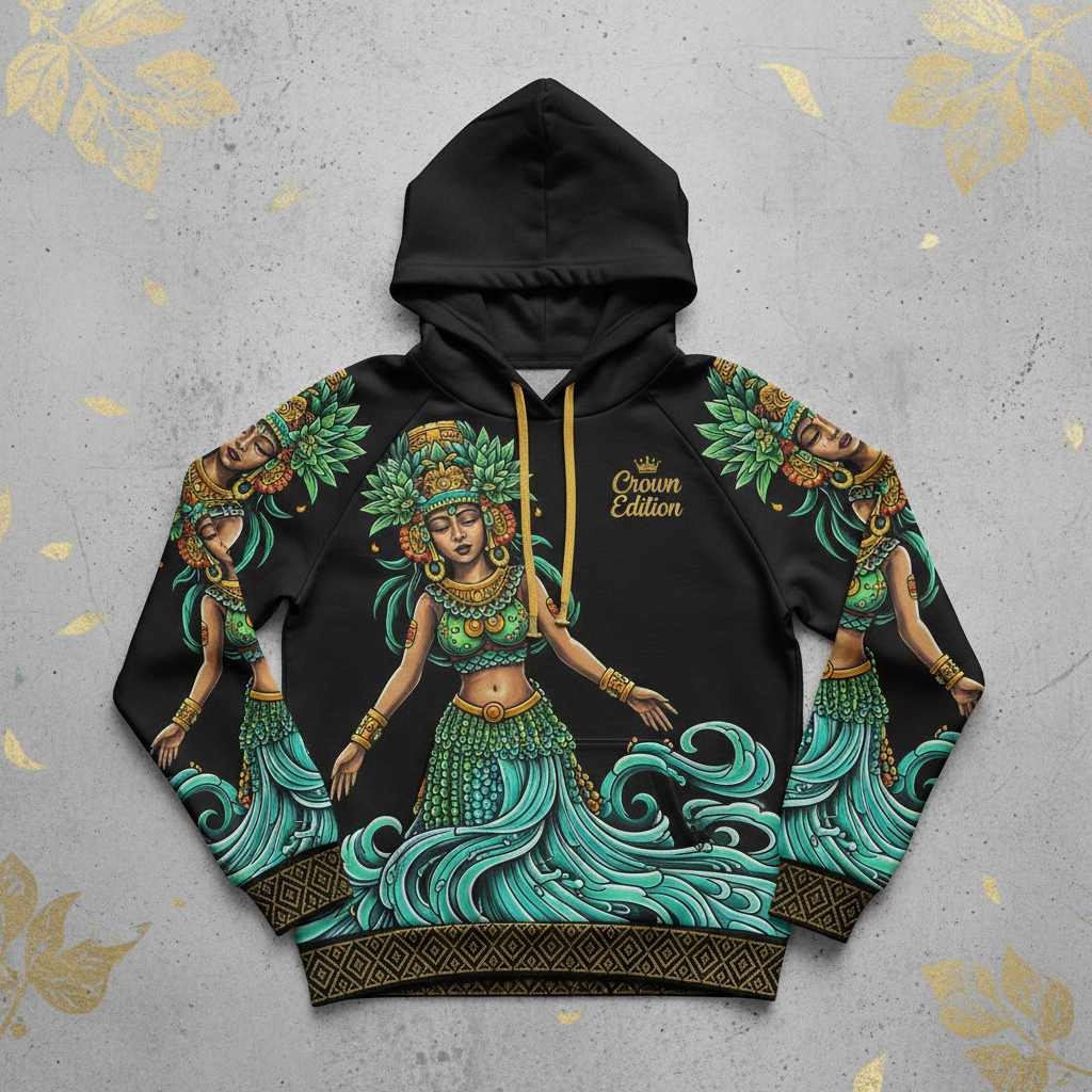 TITAN Women's Chalchiuhtlicue Jade Water Hoodie — Atl Edition