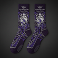 TITAN Crown Edition Moonwolf Crew Socks — Midnight Purple & Silver