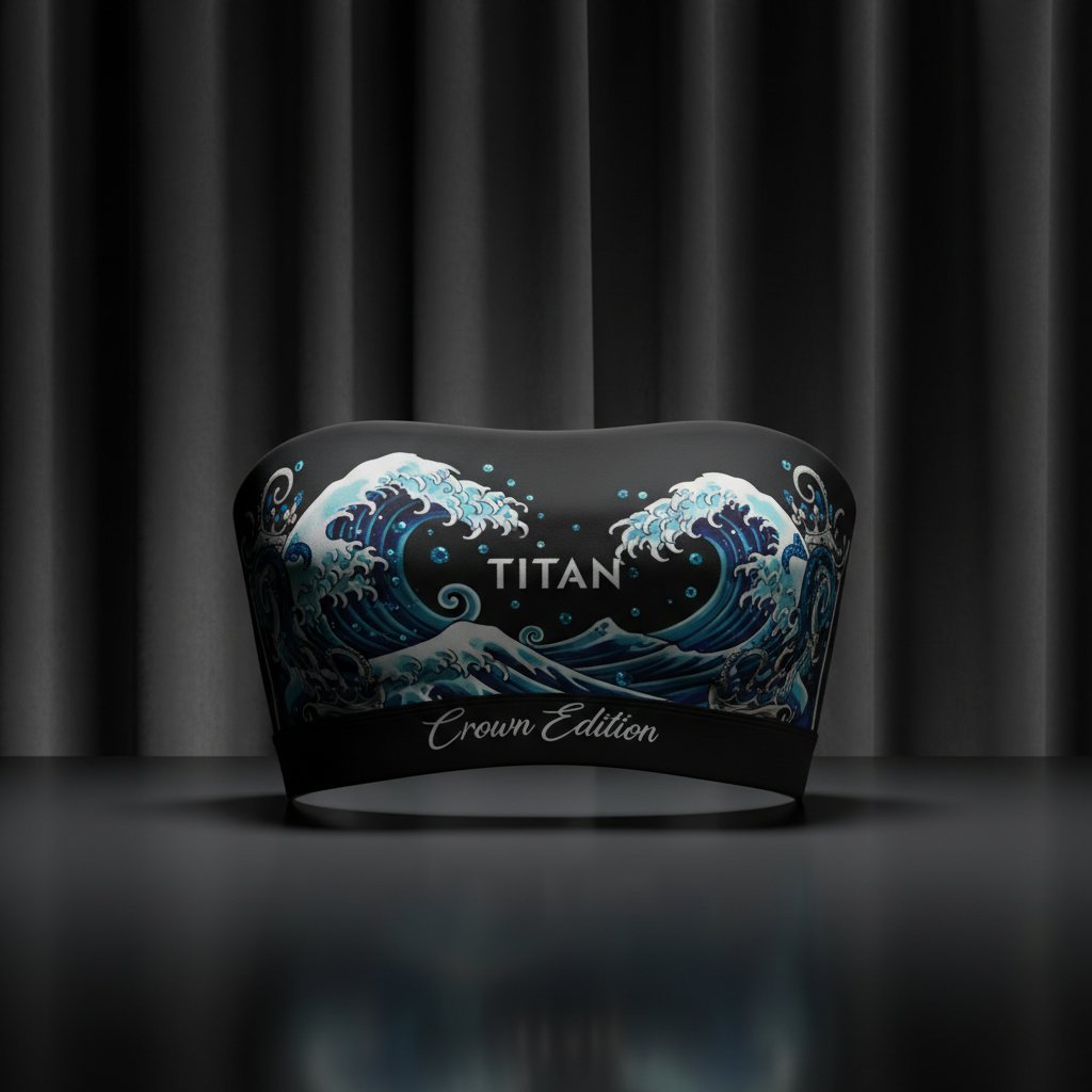 TITAN Crown Edition Women's Sports Bra — Sapphire Wave