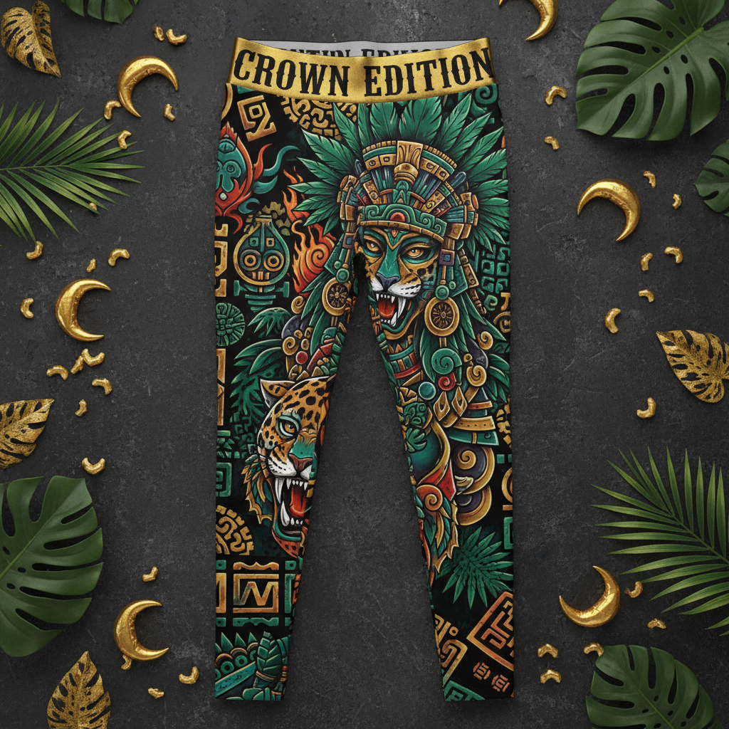 TITAN Women's Mayan Jaguar Warrior Leggings — Ix Chel Edition