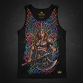 Mighty Warrior Men's Tank — TITAN Crown Edition tattoo artwork