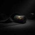 TITAN Boxing Hand Wraps Gold Crown — matte black with gold crown logo