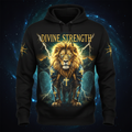 TITAN Men's Hoodie Divine Strength Crown Edition flat lay