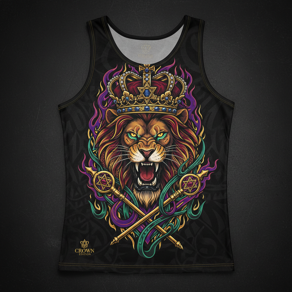 Lion Of Judah Men's Tank — TITAN Crown Edition tattoo artwork