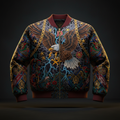 TITAN Men's Bomber Jacket - Street Legend Eagle Crown Edition Design