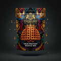 TITAN High-Protein Waffle Mix Buttermilk Style — Crown Edition bold tattoo-style artwork