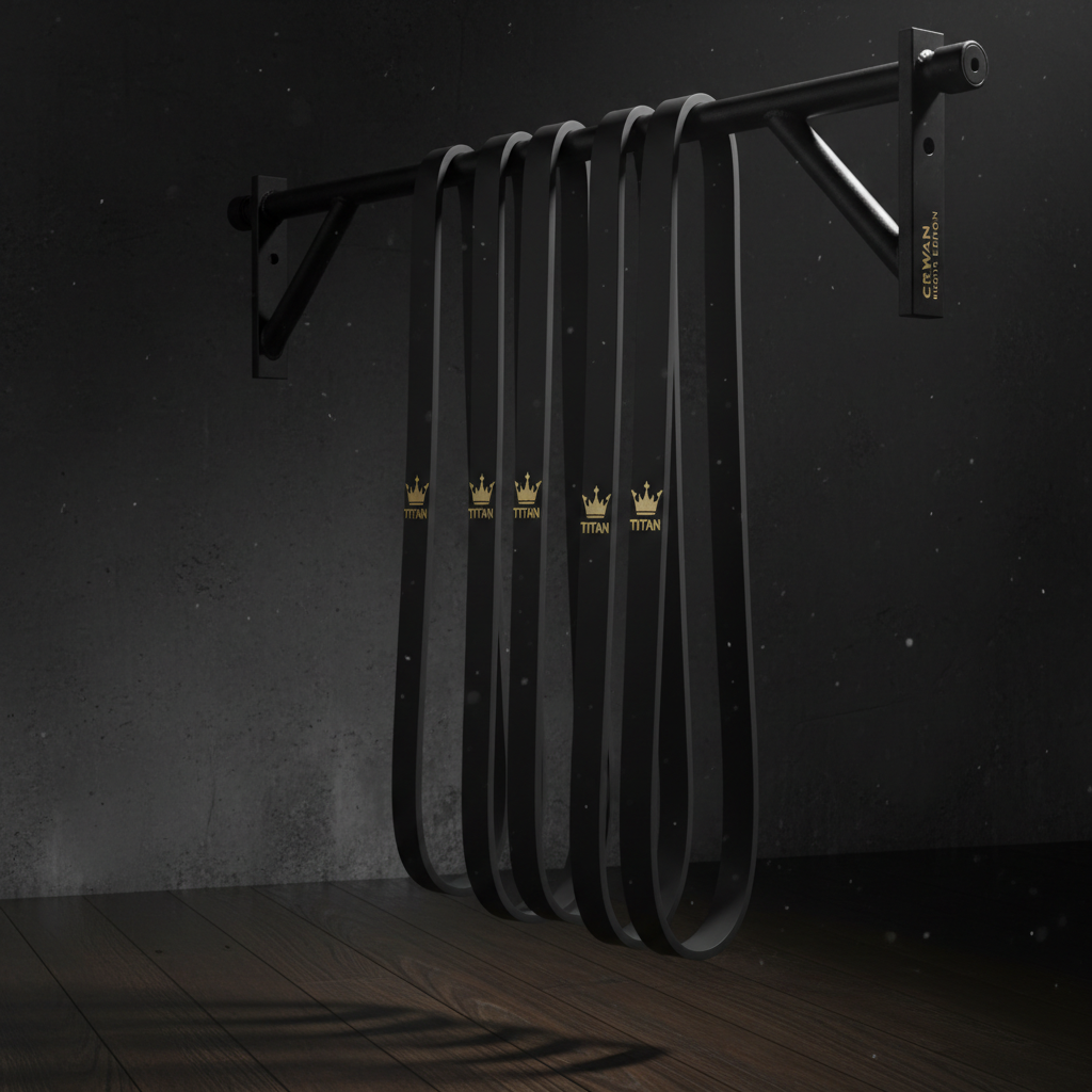 TITAN Crown Edition Pull-Up Assist Resistance Bands matte black gold