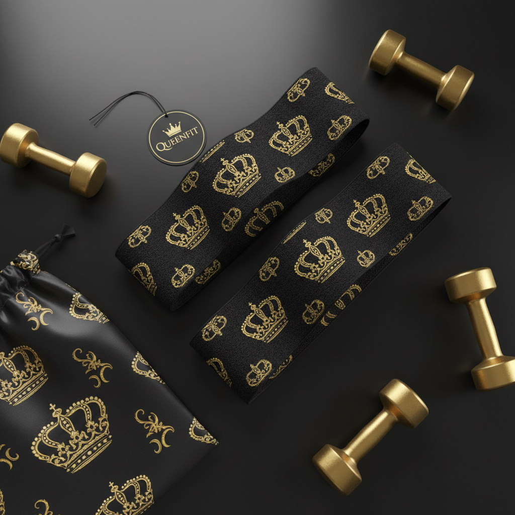 TITAN Fabric Booty Resistance Bands Set Crown SWAG Edition black gold