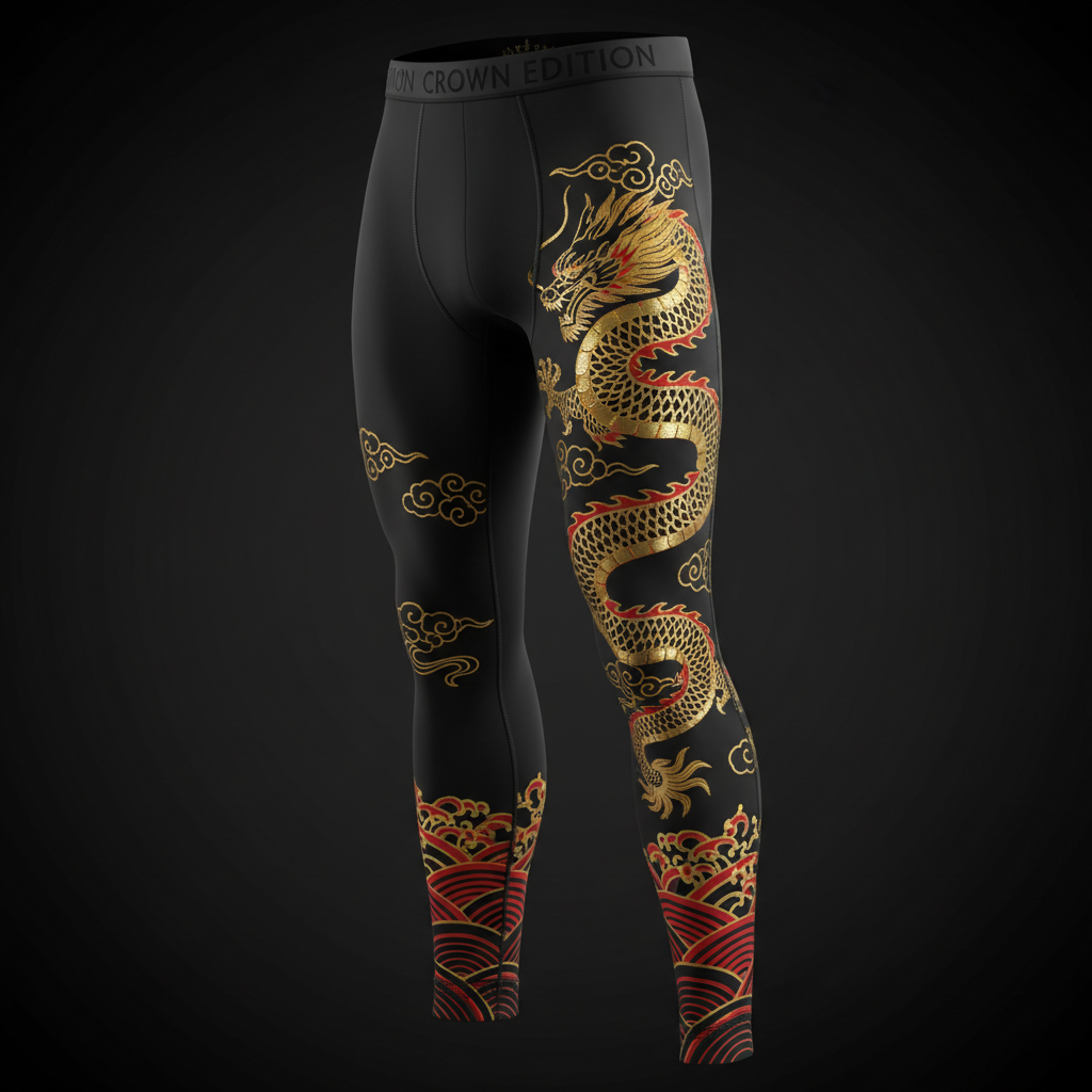 TITAN Chinese Imperial Dragon Compression Tights — Dynasty Edition