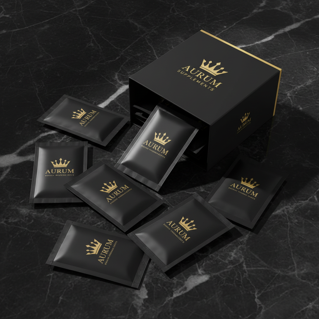 TITAN Energy Powder Packets Crown SWAG Edition black gold sachets box