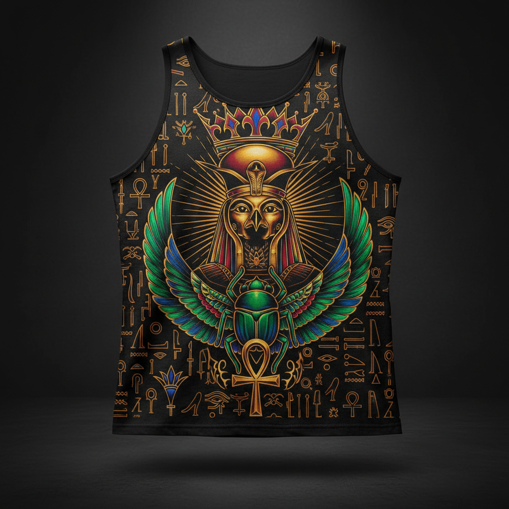 TITAN Plus Men's Ra Sun God Tank — Spiritual Crown Edition sizes 1X–5X