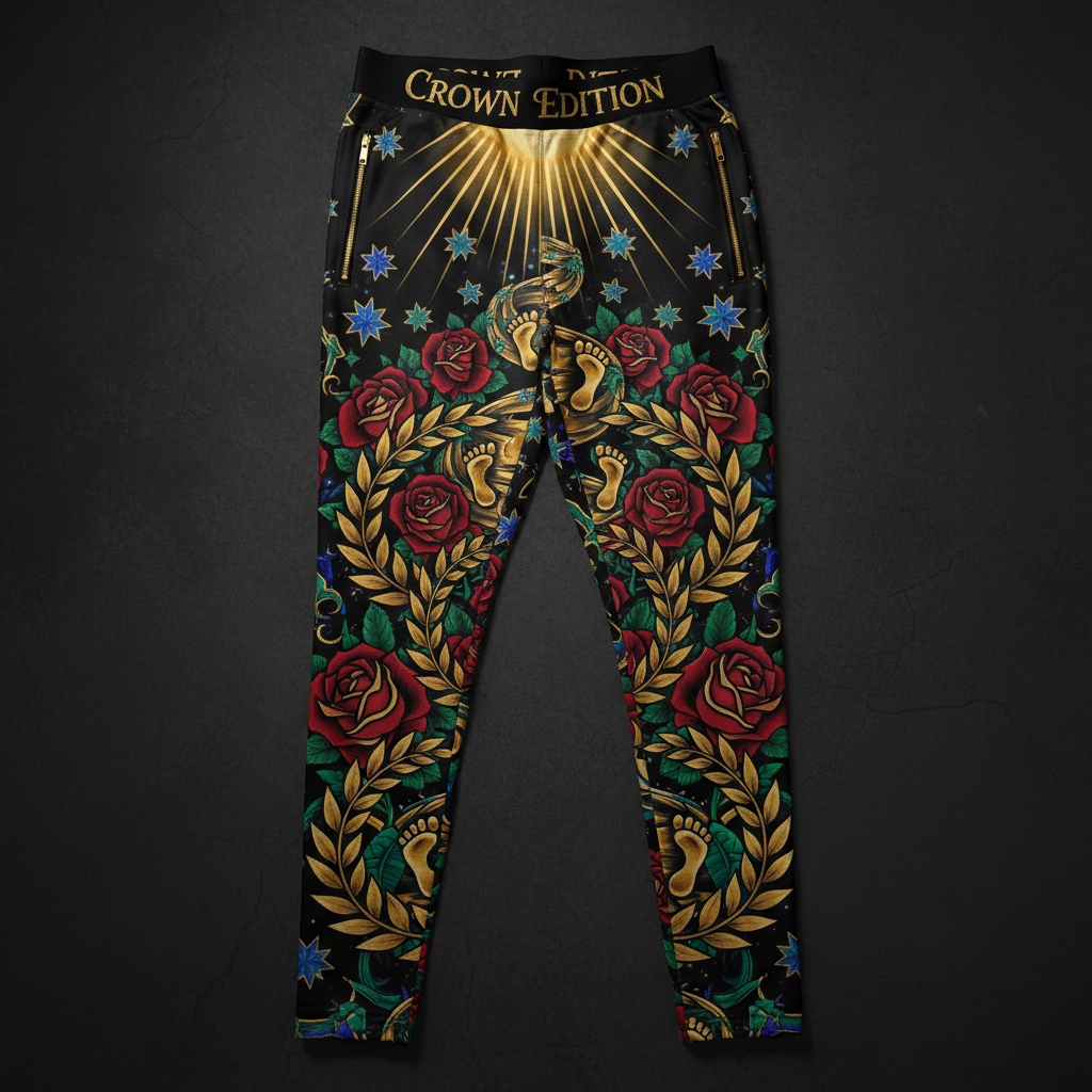 Walking In Victory Women's Joggers — TITAN Crown Edition tattoo artwork