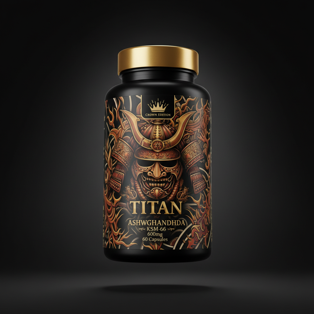 TITAN Ashwagandha - KSM-66 600mg Stress & Testosterone Support 60 Capsules