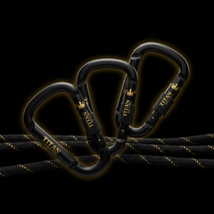 TITAN Carabiner Set — Blackout Gold