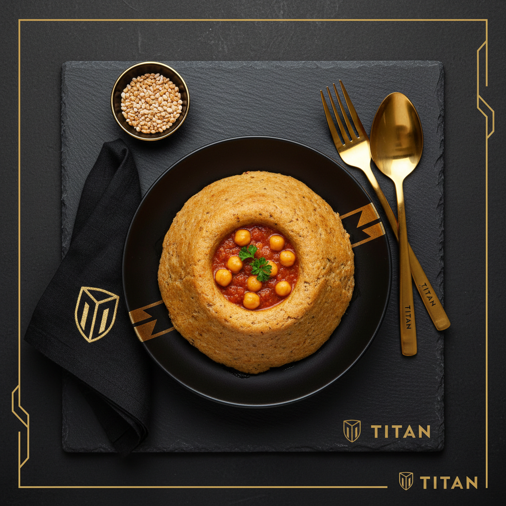 TITAN Libyan Vegan Bazin Barley Dough & Chickpea Breakfast Bowl