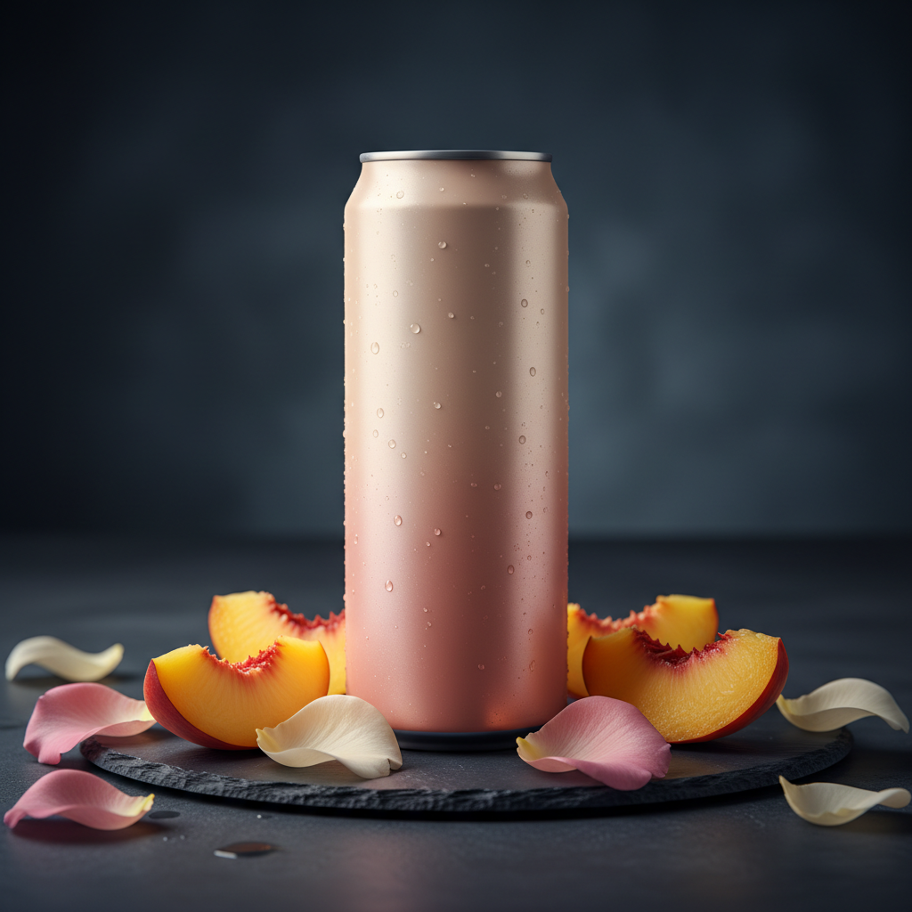 TITAN Protein Collagen Drink – Peach Rose, premium product photography