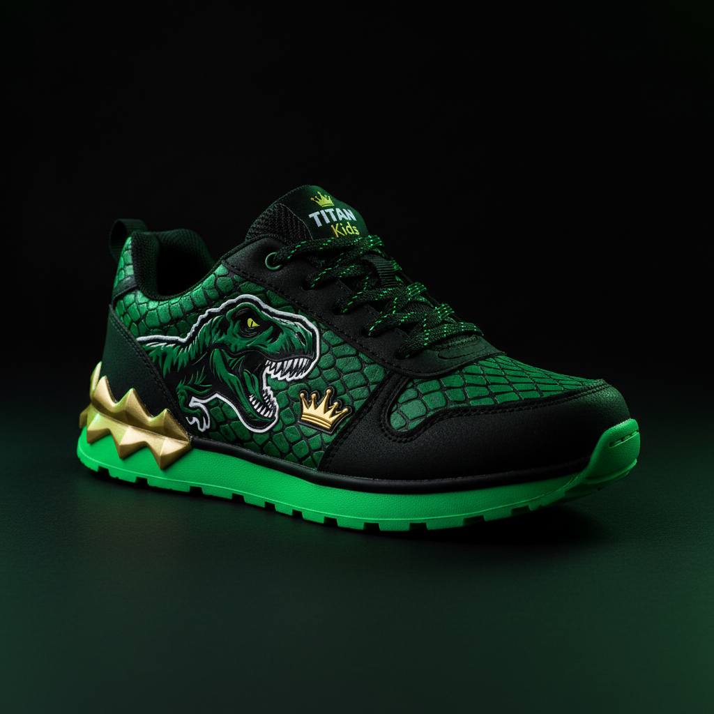 TITAN Kids Dino Roar Training Sneaker — Crown Edition