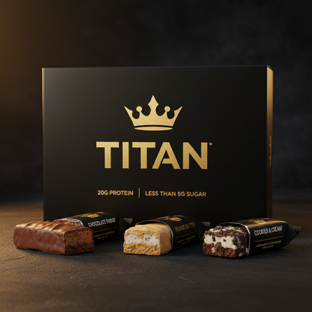 TITAN Protein Bar Box of 12 - Crown Edition